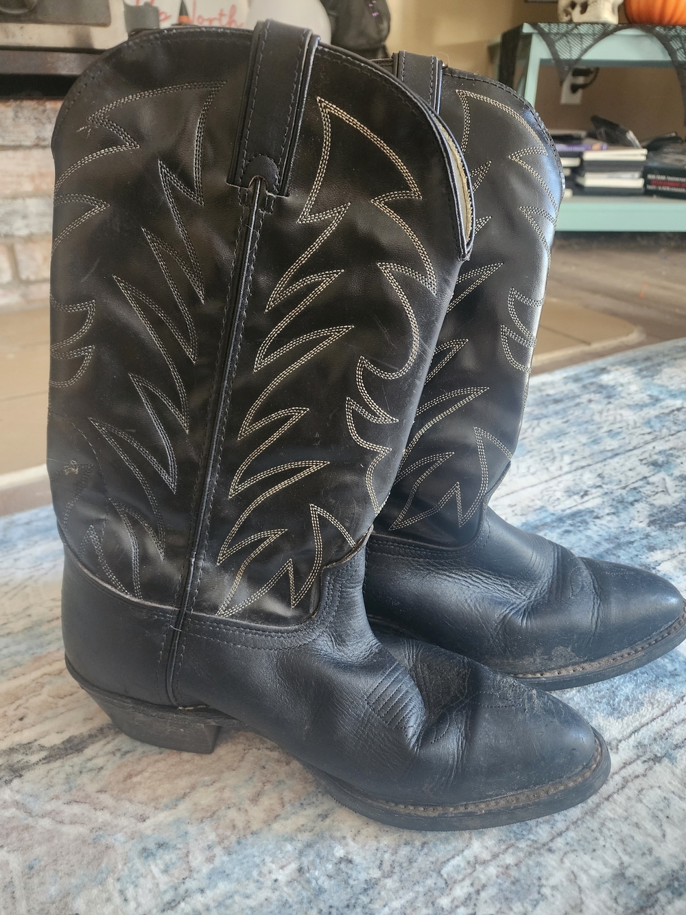 Durango Black Leather Western Cowboy Boots Women’s 8.5 B